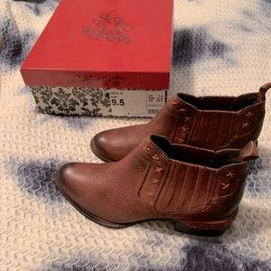 Studded Heel Leather Bootie